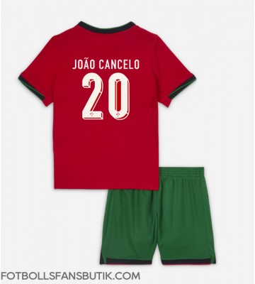 Portugal Joao Cancelo #20 Replika Hemmatröja Barn EM 2024 Kortärmad (+ Korta byxor)